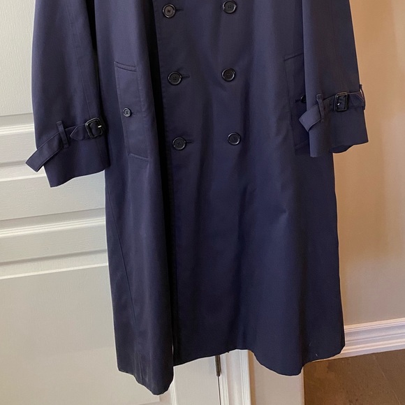 Mens Burberry Navy Trench Jacket with wool inner coat - Picture 6 of 15